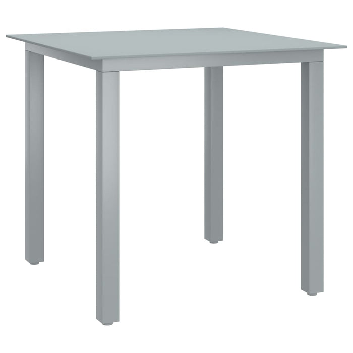 5-tlg. Garten-Essgruppe Aluminium Silbern und Schwarz