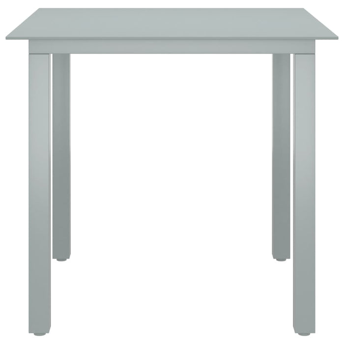 5-tlg. Garten-Essgruppe Aluminium Silbern und Schwarz