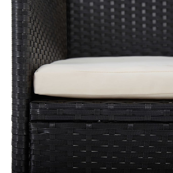 5-tlg. Garten-Essgruppe Schwarz