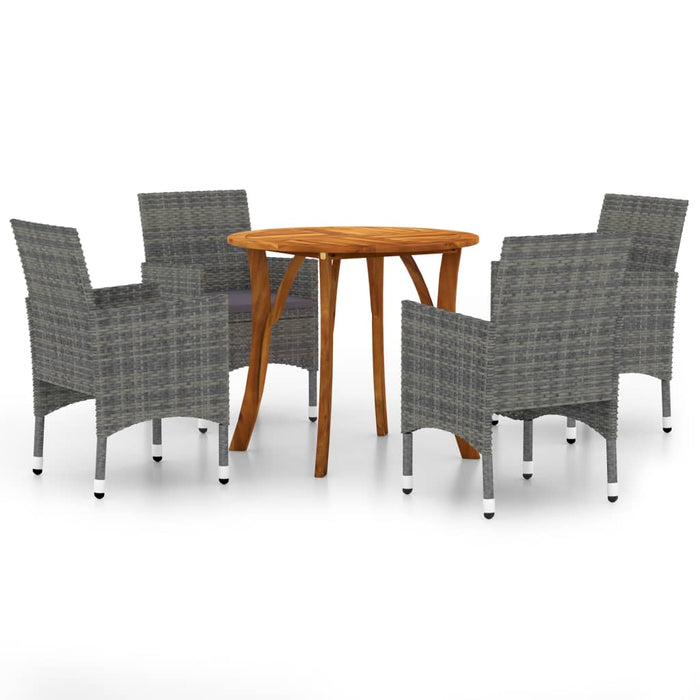 5-tlg. Garten-Essgruppe Grau