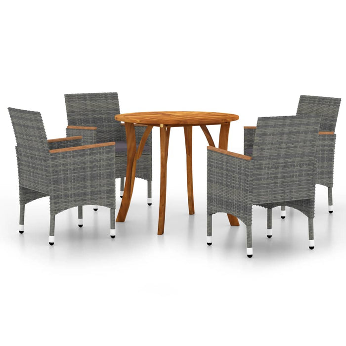5-tlg. Garten-Essgruppe Grau