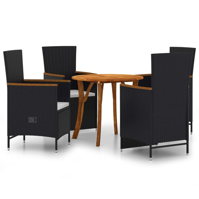 5-tlg. Garten-Essgruppe Schwarz