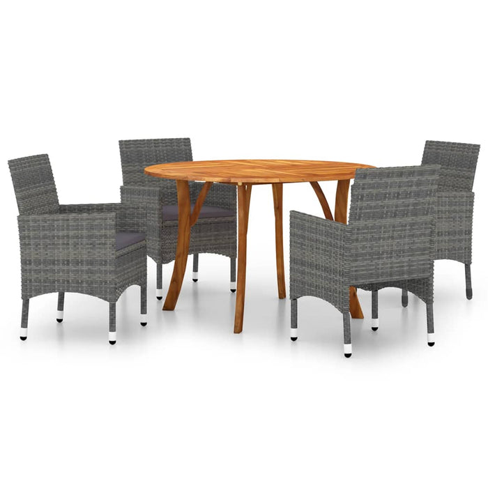 5-tlg. Garten-Essgruppe Grau