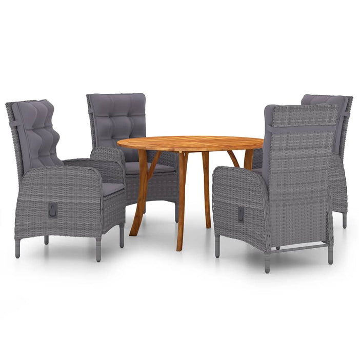 5-tlg. Garten-Essgruppe Grau
