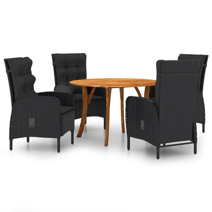5-tlg. Garten-Essgruppe Schwarz