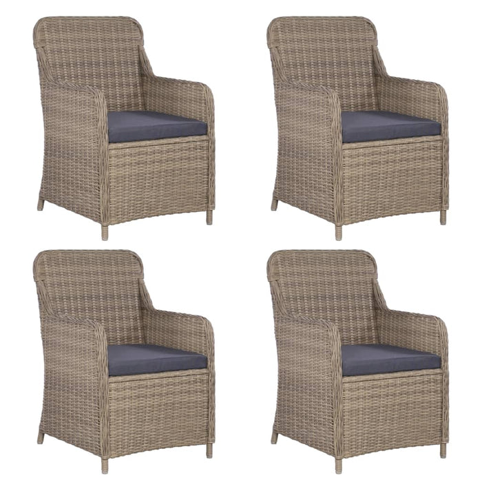 5-tlg. Garten-Essgruppe Braun