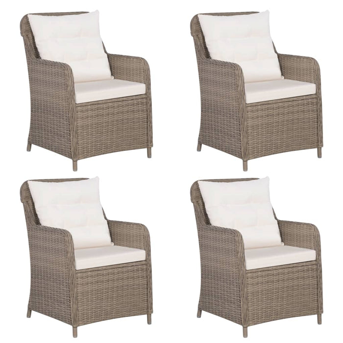 5-tlg. Garten-Essgruppe Braun