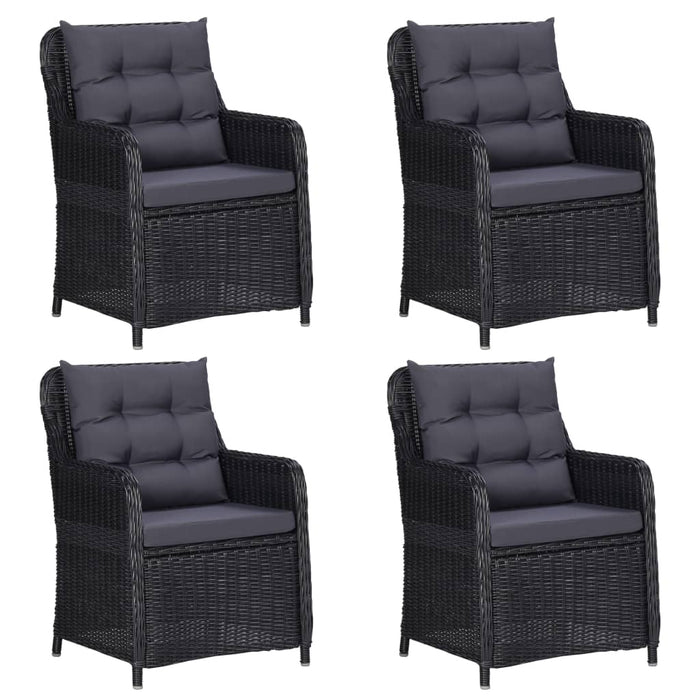 5-tlg. Garten-Essgruppe Schwarz