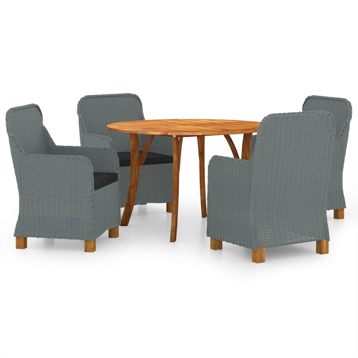 5-tlg. Garten-Essgruppe Hellgrau