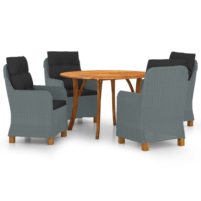 5-tlg. Garten-Essgruppe Hellgrau