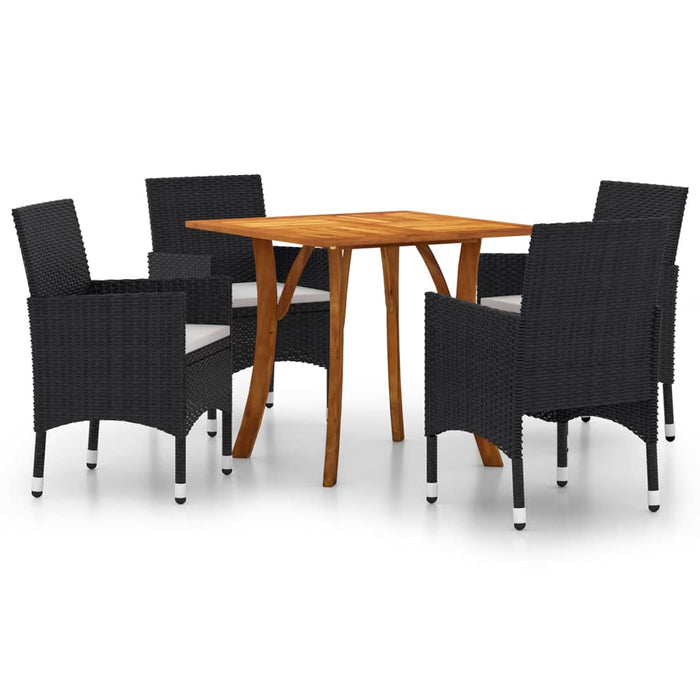 5-tlg. Garten-Essgruppe Schwarz