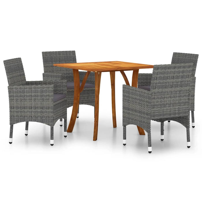 5-tlg. Garten-Essgruppe Grau