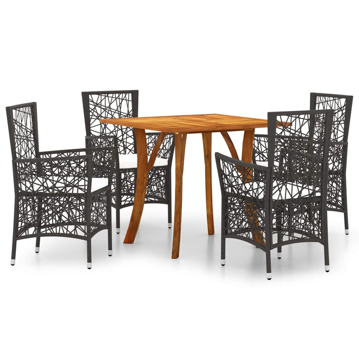 5-tlg. Garten-Essgruppe Braun