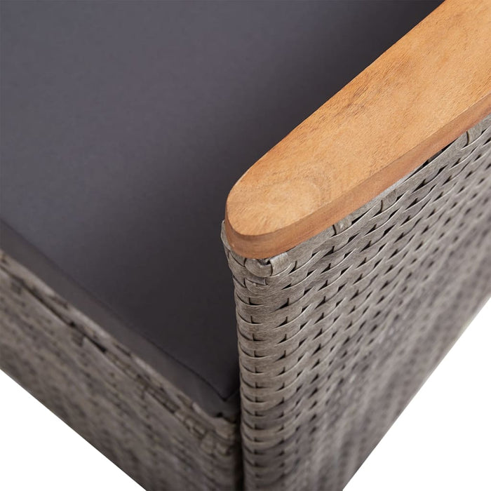 3-tlg. Garten-Essgruppe Grau