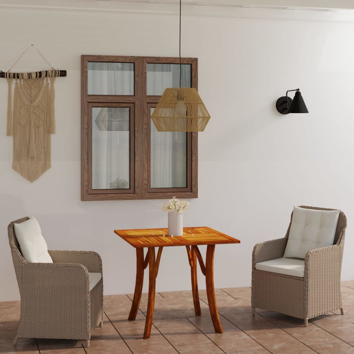 3-tlg. Garten-Essgruppe Braun