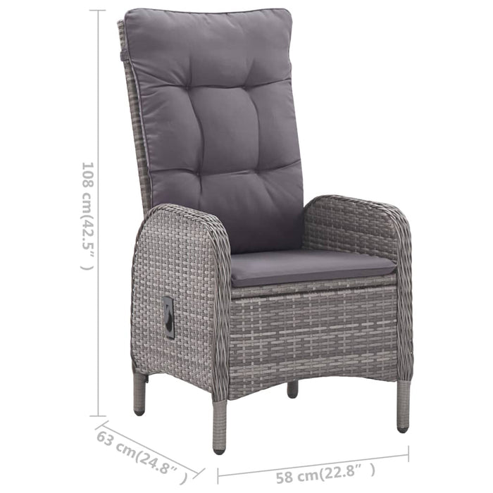 5-tlg. Garten-Essgruppe Grau