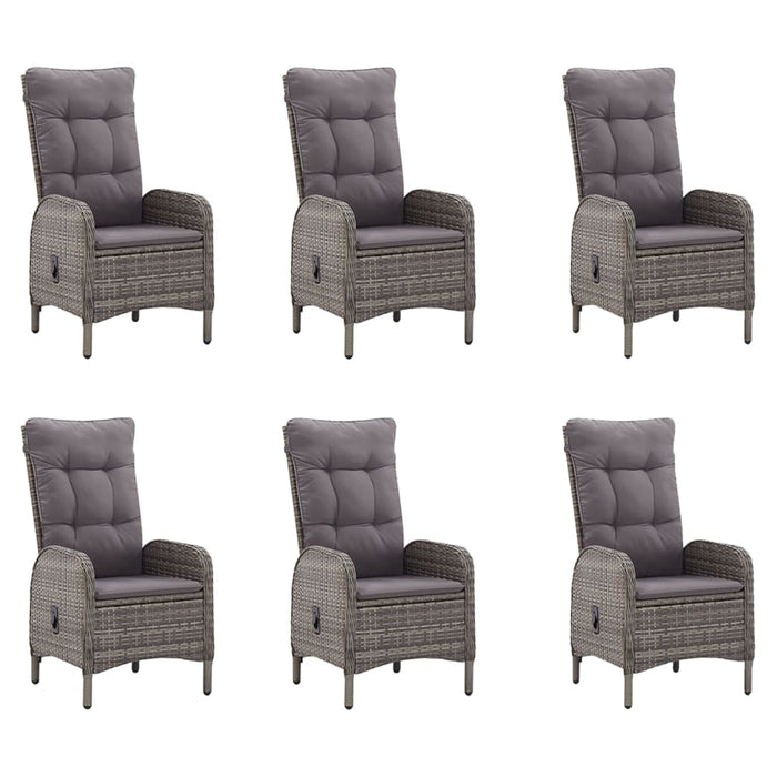 7-tlg. Garten-Essgruppe Grau