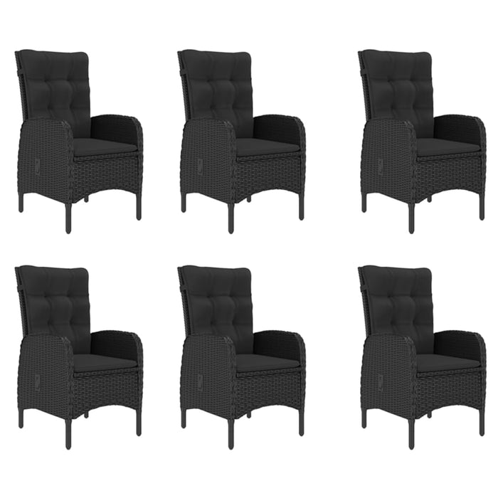 7-tlg. Garten-Essgruppe Schwarz