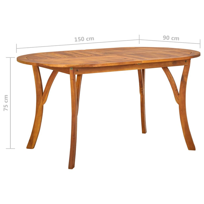 7-tlg. Garten-Essgruppe Braun