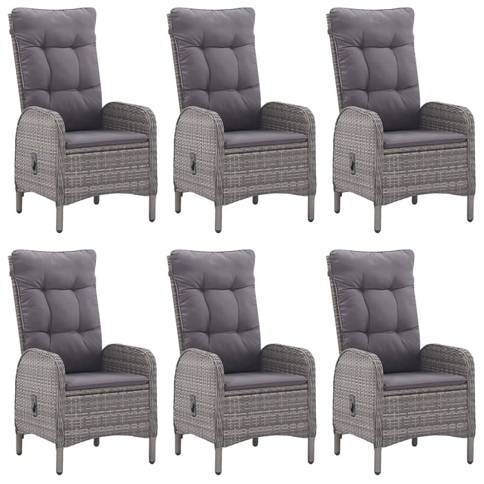 7-tlg. Garten-Essgruppe Grau