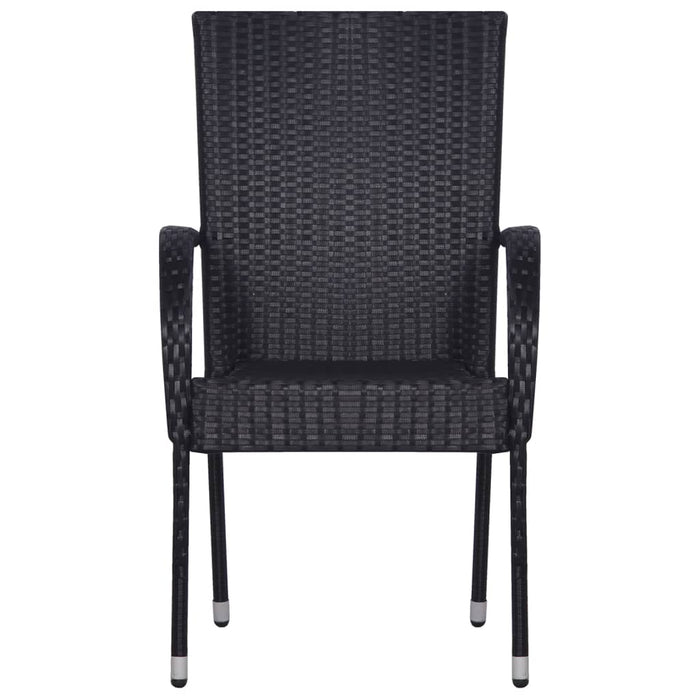 7-tlg. Garten-Essgruppe Schwarz