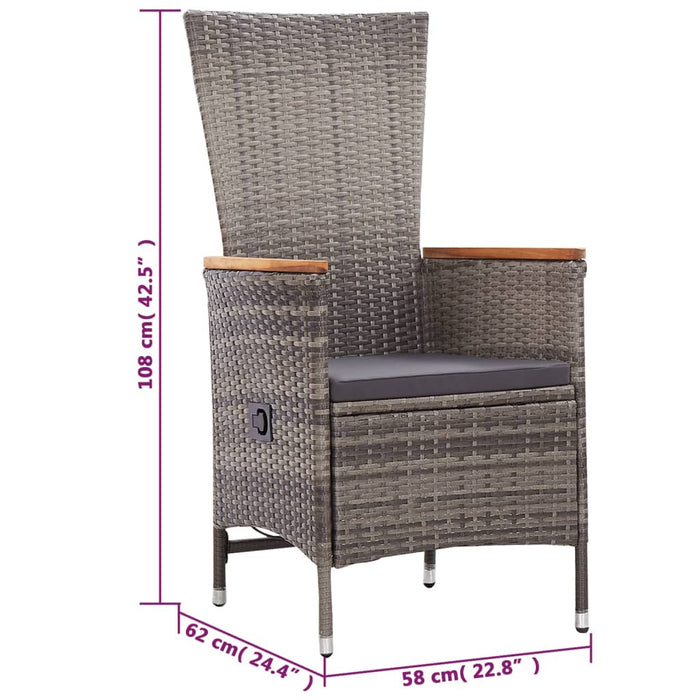 5-tlg. Garten-Essgruppe Grau