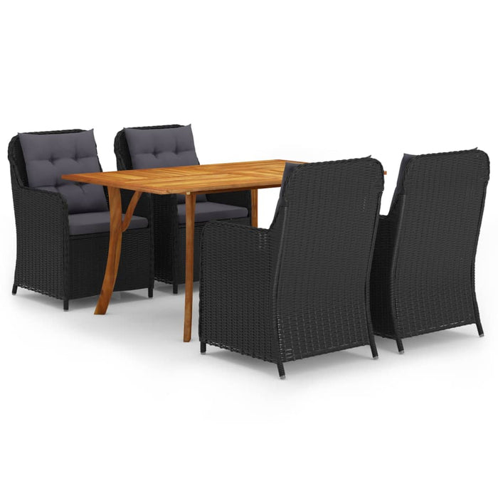 5-tlg. Garten-Essgruppe Schwarz