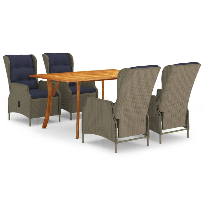 5-tlg. Garten-Essgruppe Braun