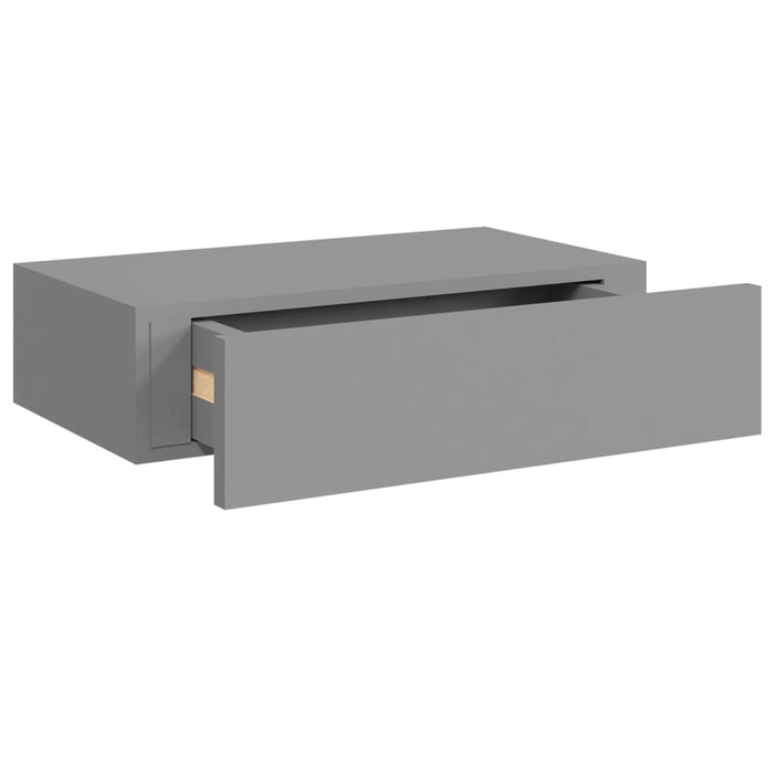Wall drawer shelves 2 pcs. Gray 40x23.5x10 cm MDF