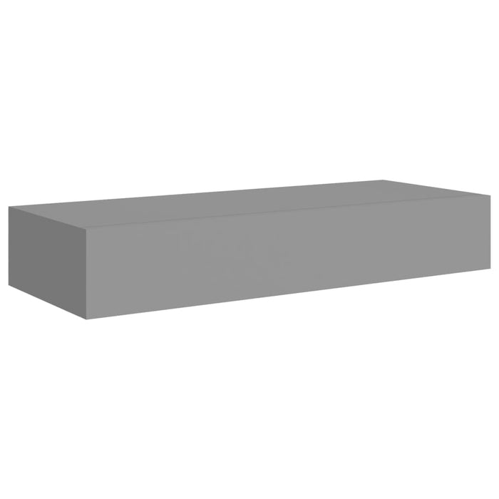 Wall drawer shelves 2 pcs. Gray 60x23.5x10 cm MDF