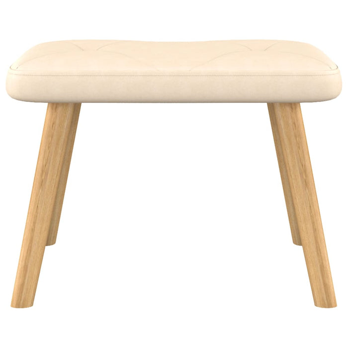 Relaxsessel mit Hocker Creme Stoff