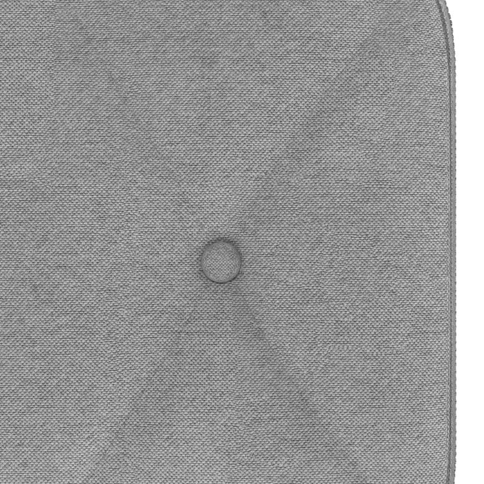 Relaxsessel mit Hocker Hellgrau Stoff