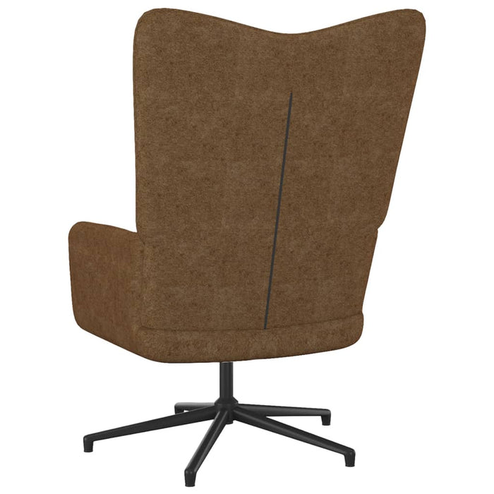 Relaxsessel mit Hocker Braun Stoff