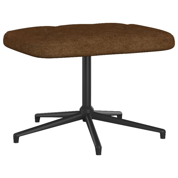 Relaxsessel mit Hocker Braun Stoff