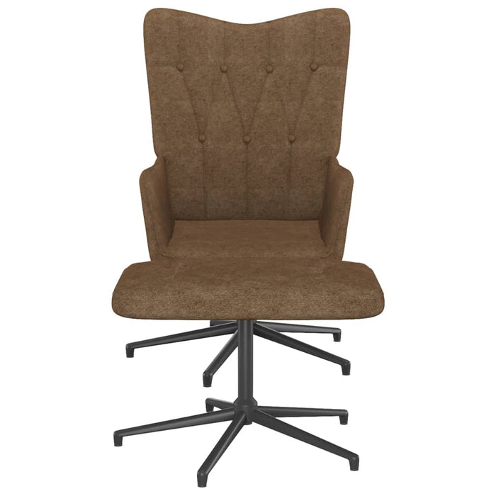 Relaxsessel mit Hocker Taupe Stoff