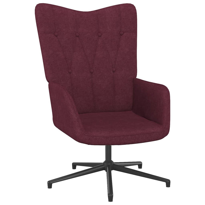 Relaxsessel mit Hocker Lila Stoff
