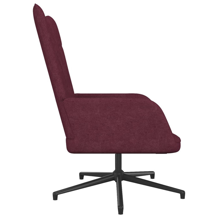 Relaxsessel mit Hocker Lila Stoff