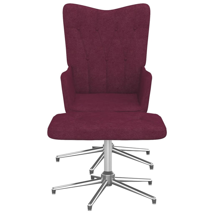 Relaxsessel mit Hocker Lila Stoff
