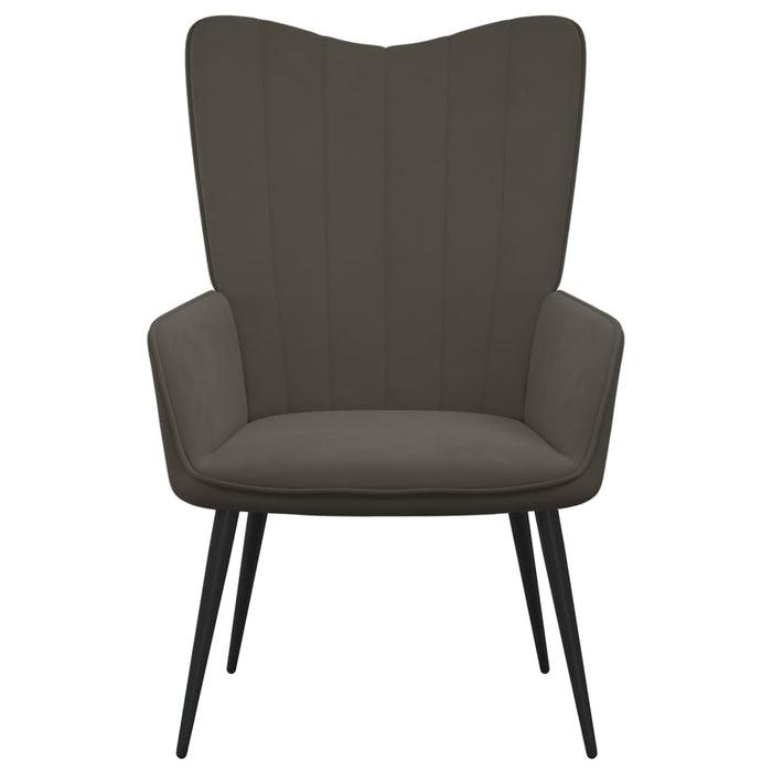 Relaxsessel Dunkelgrau Samt