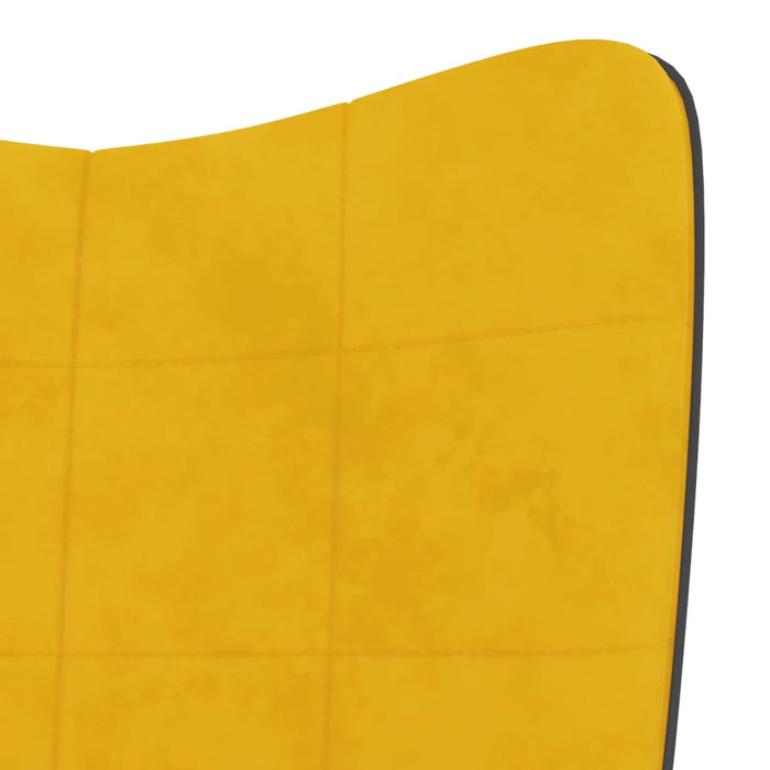 Relaxsessel Senfgelb Samt und PVC