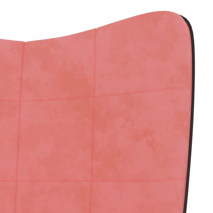Relaxsessel Rosa Samt und PVC