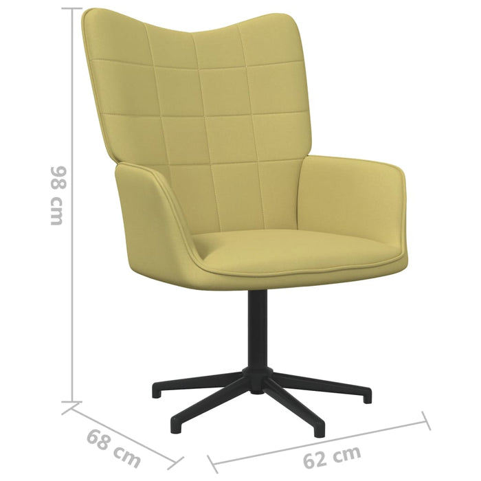 Relaxsessel mit Hocker Grün Stoff