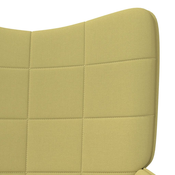 Relaxsessel mit Hocker Grün Stoff