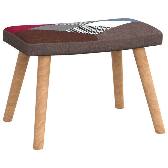 Schaukelstuhl mit Hocker Patchwork Stoff