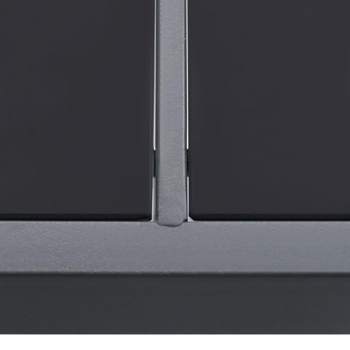 7-tlg. Garten-Essgruppe Stahl Anthrazit