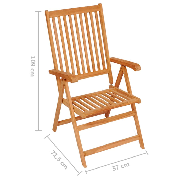 Garten-Liegestühle mit Kissen 8 Stk. Massivholz Teak