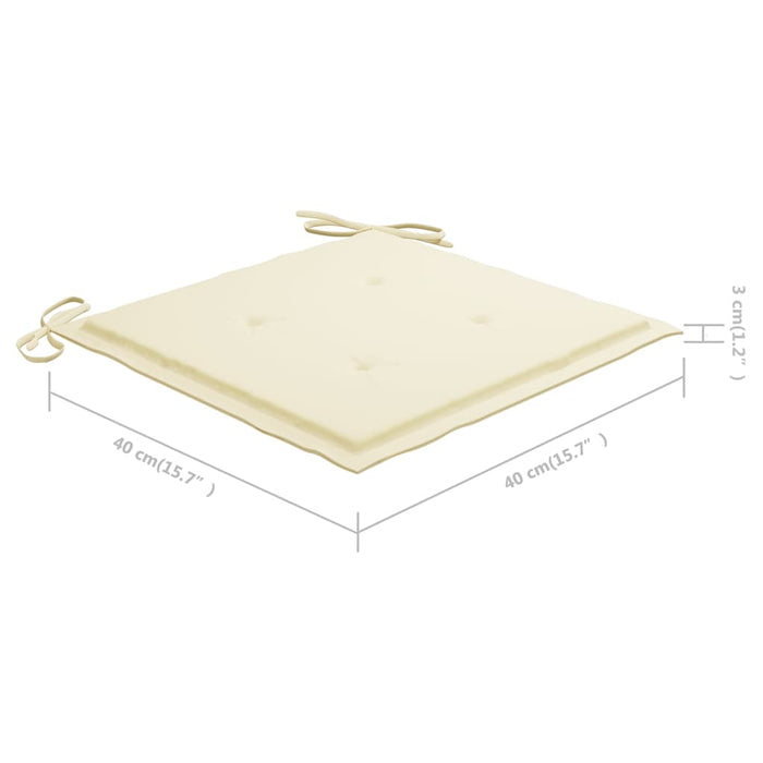 Klappbare Gartenstühle mit Kissen 6 Stk. Massivholz Teak