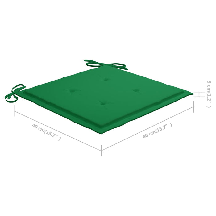 Klappbare Gartenstühle mit Kissen 6 Stk. Massivholz Teak