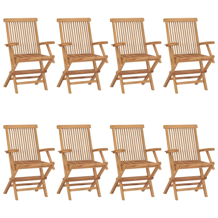 Gartenstühle 8 Stk. Massivholz Teak