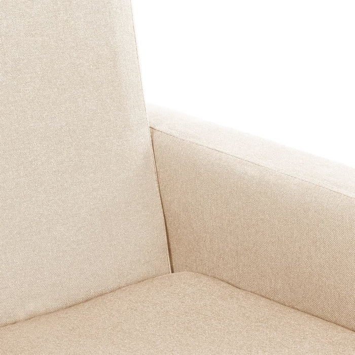 Schaukelstuhl Creme Stoff